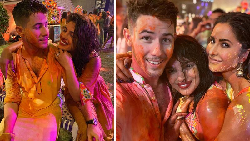 Holi 2020 Priyanka chopra And Nick Jonas Celebrated Holi At isha Ambani House See colorfull Pictures KPY