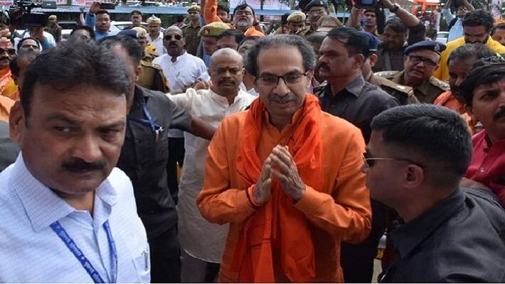 Uddhav Thackeray announces 1 crore for Ram Mandir construction in Ayodhya Uddhav Thackeray announces 1 crore for Ram Mandir construction in Ayodhya