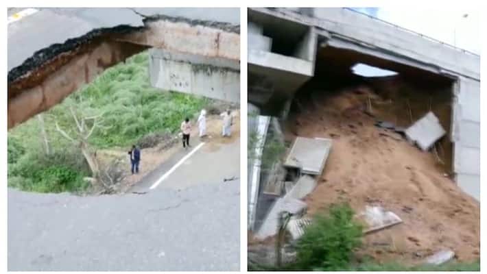Portion Of Pataudi Flyover in Gurugram Collapse Portion Of Pataudi Flyover in Gurugram Collapse