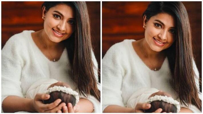 sneha first time shown her daughter face for fans sneha first time shown her daughter face for fans