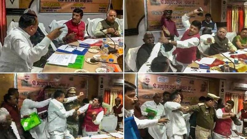 Is Sanjay Singh thrashed AAP MLA with shoes in meeting know the truth kpm