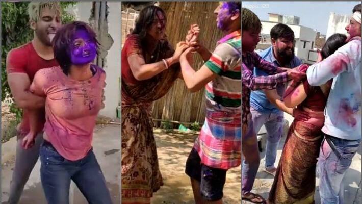 Women groped and harrassed under the pretense of Holi celebrations, videos go viral Women groped and harrassed under the pretense of Holi celebrations, videos go viral