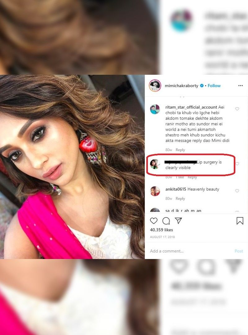 প্রথমেই আসা যাক টলিউডের এ লিস্টেড তারকাদের মধ্যে একজন মিমি চক্রবর্তীর কথায়। নেটিজেনের কথায় 'গানের ওপারে'র পুপেকে আর আগের মত দেখতে লাগে না। বদলে গিয়েছে চোখ মুখের আদল। ইনস্টাগ্রামে যেহেতু তাঁদের ব্যক্তিগত জীবন থেকে পেশাগত জীবনের ক্লোজ আপ পাওয়া যায় তাই সমস্ত পুঙ্খানুপুঙ্খ বিষয় চোখ রাখে নেটিজেনরা।