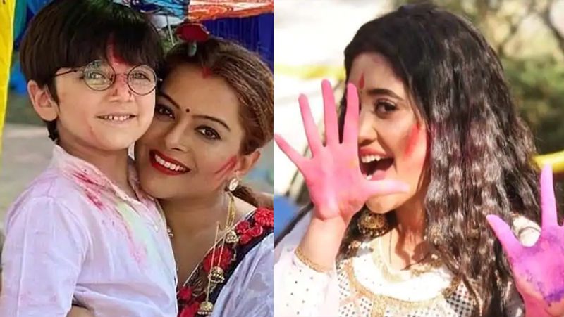 ये रिश्ता क्या कहलाता है की स्टार कास्ट ने शो के सेट पर होली खेली।
