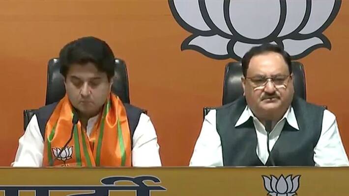 Jyotiraditya Scindia joins BJP a day after quitting congress Jyotiraditya Scindia joins BJP a day after quitting congress