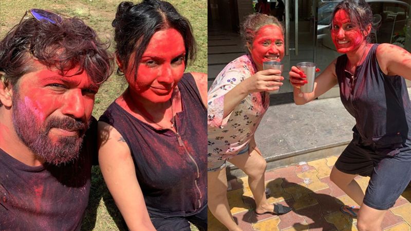पति शलभ दांग और फ्रेंड के साथ मस्ती के मूड में काम्या पंजाबी।