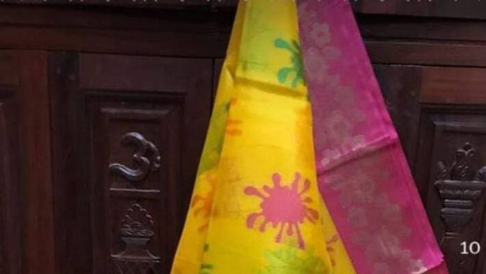 corona saree designed and goes viral in social media corona saree designed and goes viral in social media