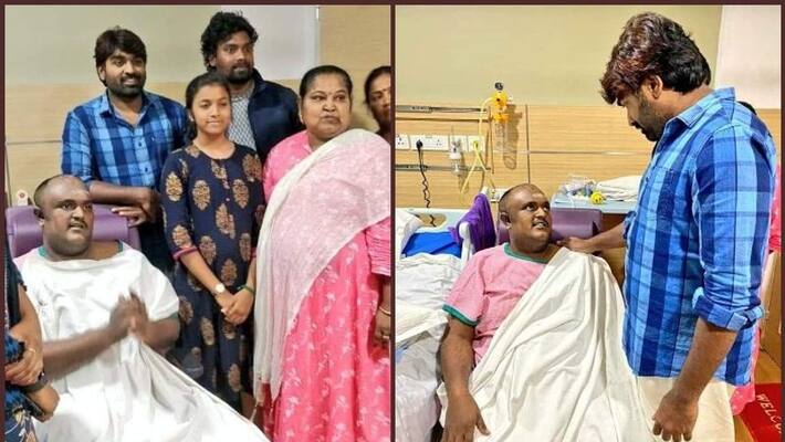 Vijay Sethupathi visits actor Lokesh in hospital, assures him monetary aid Vijay Sethupathi visits actor Lokesh in hospital, assures him monetary aid