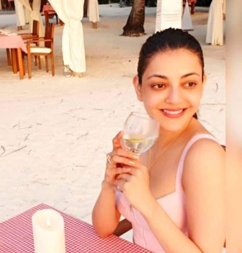 actress Kajal Aggarwal drinking in fivestar hotel photo goes viral