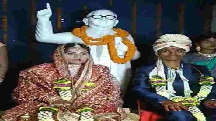 couple married in front of statue of baba saheb ambedkar pra couple married in front of statue of baba saheb ambedkar pra