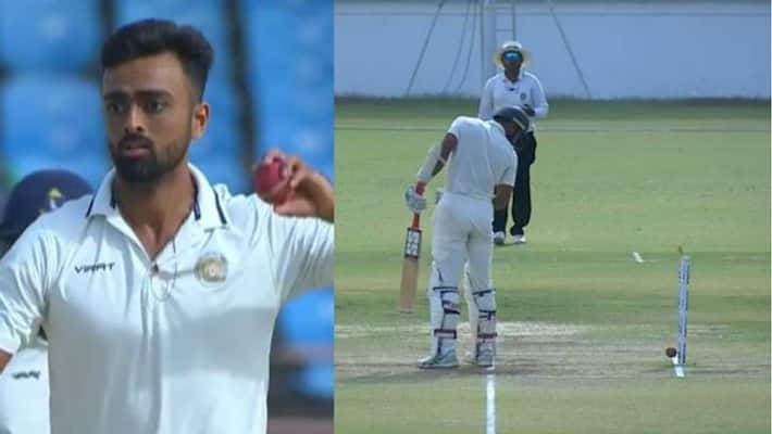 jaydev unadkat very sharp and bizarre run out in ranji trophy final video jaydev unadkat very sharp and bizarre run out in ranji trophy final video