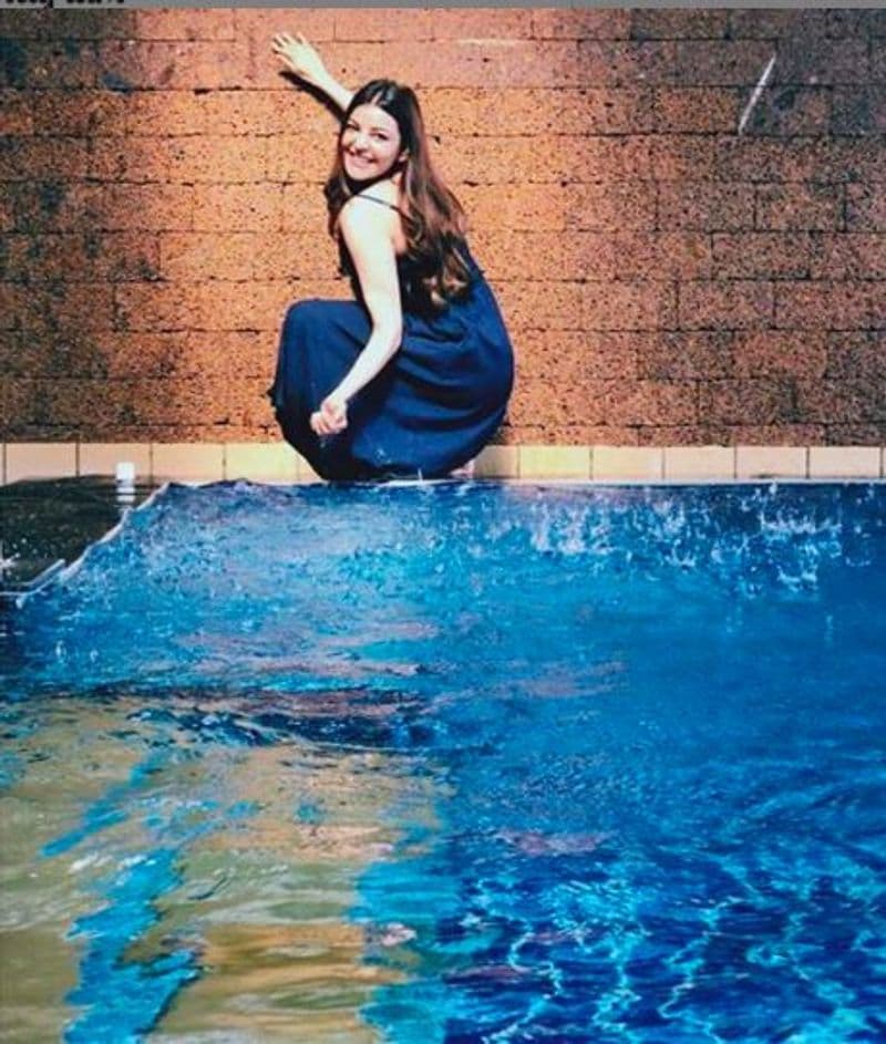 Actress Kajal Aggarwal Swimming Pool Stills