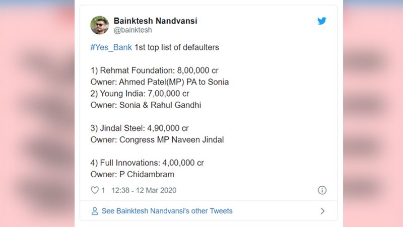 Fact check Did Sonia and Rahul Gandhi company also took thousands of crores loan from Yes Bank kpm