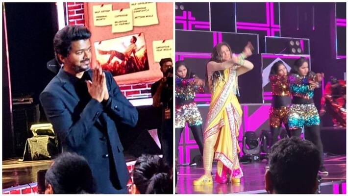 simran perform the dance in master audio launch simran perform the dance in master audio launch