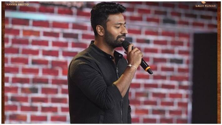 santhanu said kutty story for master movie stage santhanu said kutty story for master movie stage