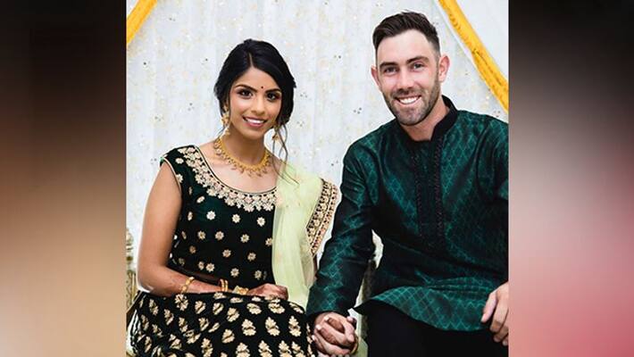 Star Australian all-rounder wears sports kurta in 'Indian engagement' to girlfriend Vini Raman Star Australian all-rounder wears sports kurta in 'Indian engagement' to girlfriend Vini Raman