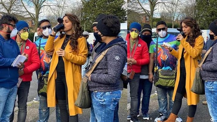 Due to corona virus scares Actress Mimi Chakraborty returns from london to kolkata Due to corona virus scares Actress Mimi Chakraborty returns from london to kolkata