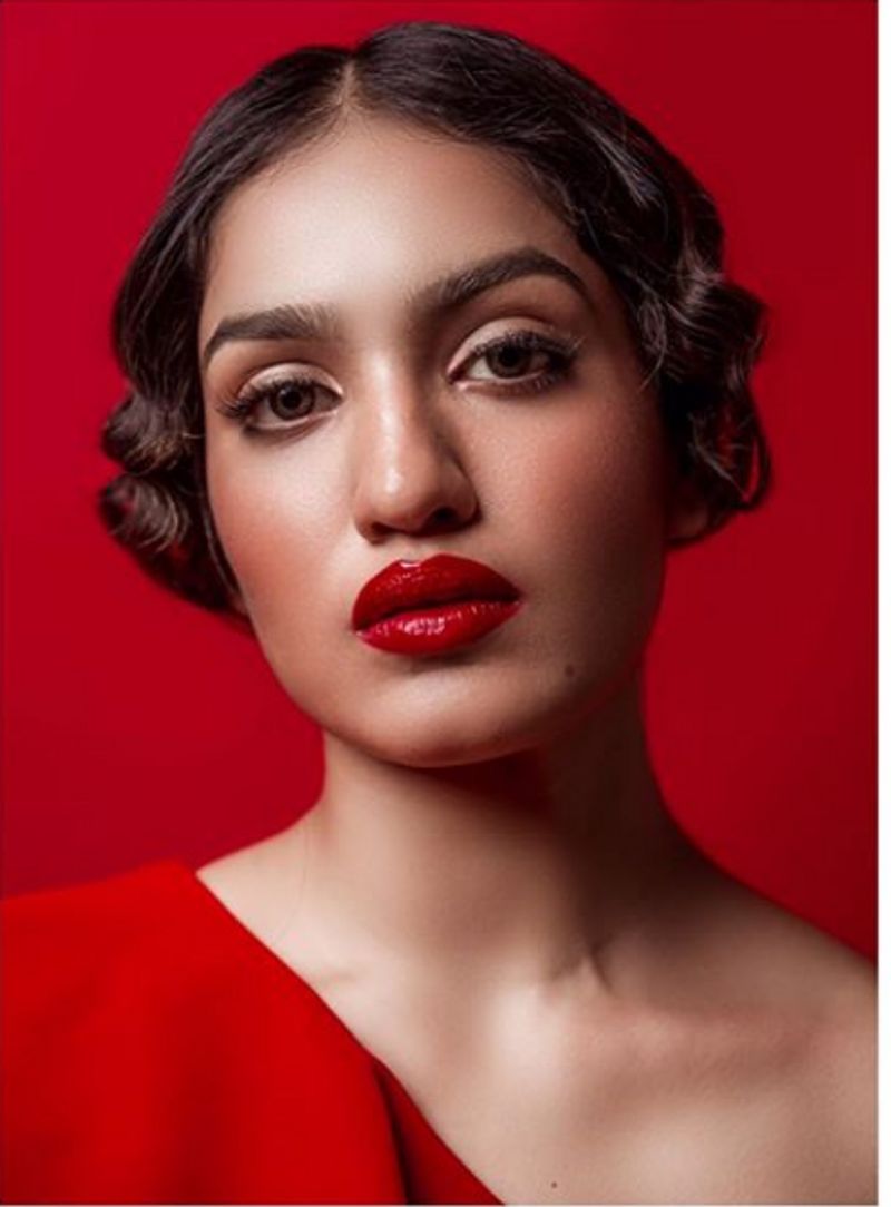 The actress had shared a couple of pictures where she is seen in a red outfit