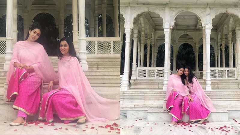 Sara ali khan shared pics in desy style while shooting atrangi re in Banaras KPY