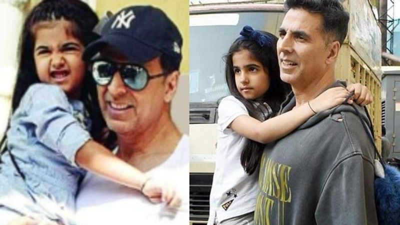 akshay kumar daughter nitara accidently toss her slipper at lighting duct KPJ