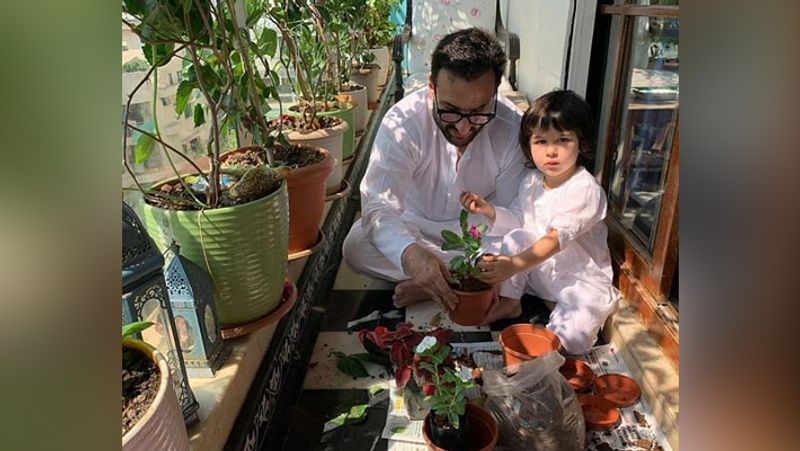 Kareena kapoor khan Son Taimur ali khan planting With papa Saif Ali khan See in pics KPY