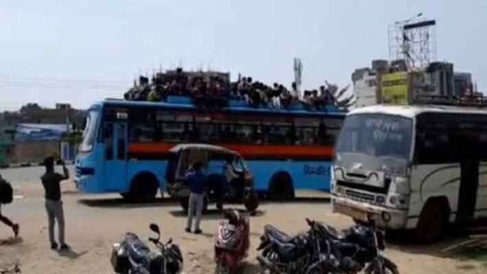 bus owners breaks rule of lock down first day in patna and other district pra bus owners breaks rule of lock down first day in patna and other district pra