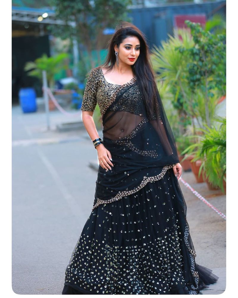 Bigg Boss beauty Bhanu sree half saree look