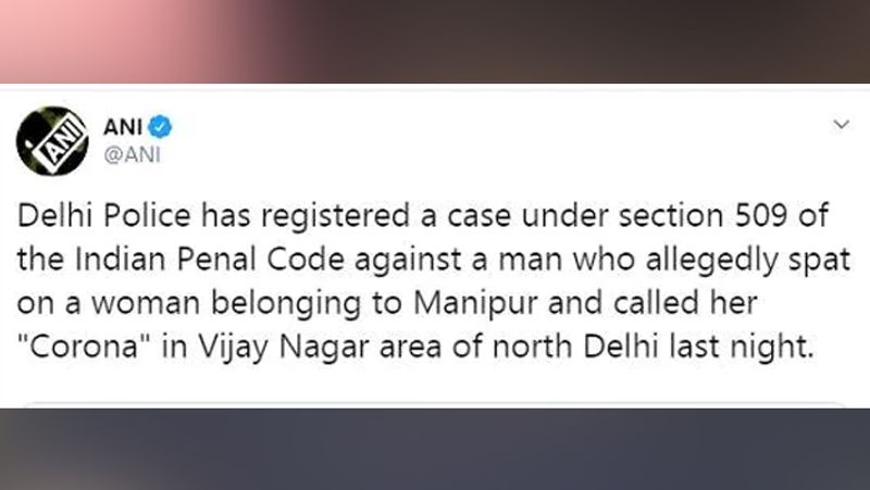 shocking incident delhi man spits gutka on manipur girl claiming she is corona virus kph