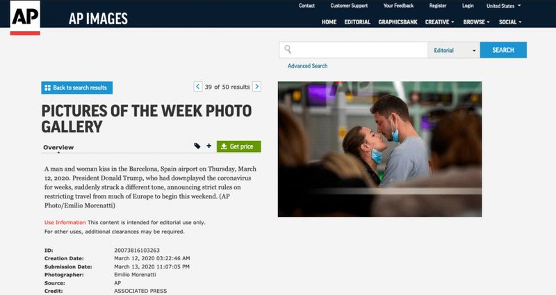 italian doctor couple infected with coronavirus fake story image of barcelona airport couple shared kpt