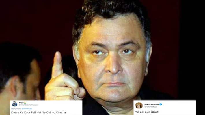 rishi kapoor reaction on man asked about alcohol kota after 21 days lockdown coronavirus KPJ rishi kapoor reaction on man asked about alcohol kota after 21 days lockdown coronavirus KPJ