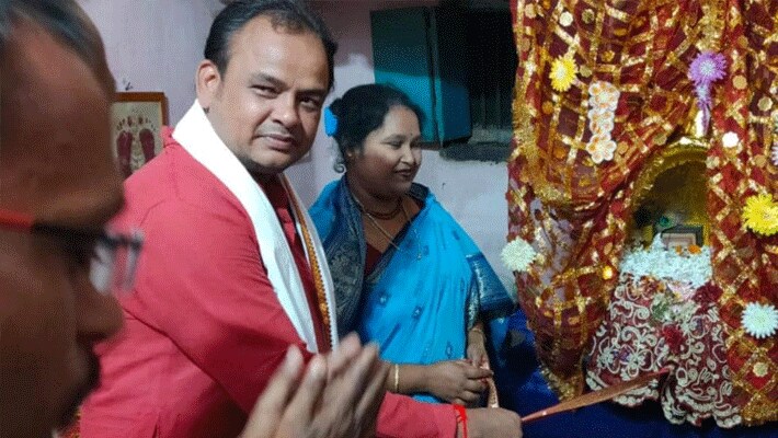 एक धार्मिक आयोजन के दौरान कांग्रेस विधायक इरफान अंसारी।