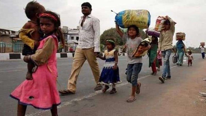 people returning home walking hundreds of km to save lives from Corona kpl