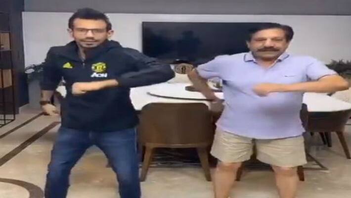Yuzvendra Chahal share a hilarious father-son dance video Yuzvendra Chahal share a hilarious father-son dance video