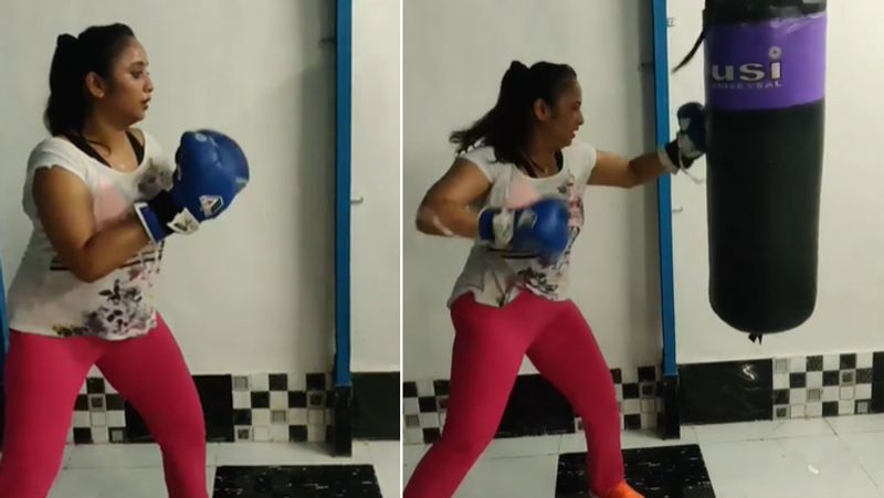 Rani chatterjee Boxing inside her House Due to lockdown And Corona virus KPY