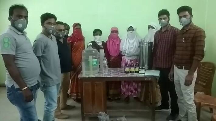 To meet the demand of sanitizer, Junglemahal is producing it To meet the demand of sanitizer, Junglemahal is producing it