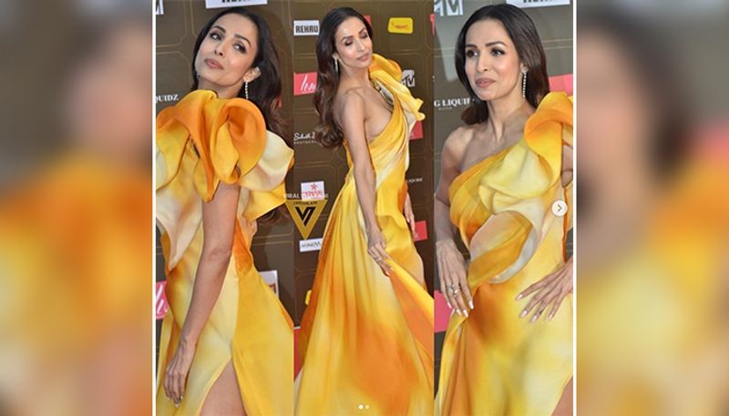 The 44-year-old looked summer-ready in her floor-sweeping gown which was made by designer Georges Chakra.