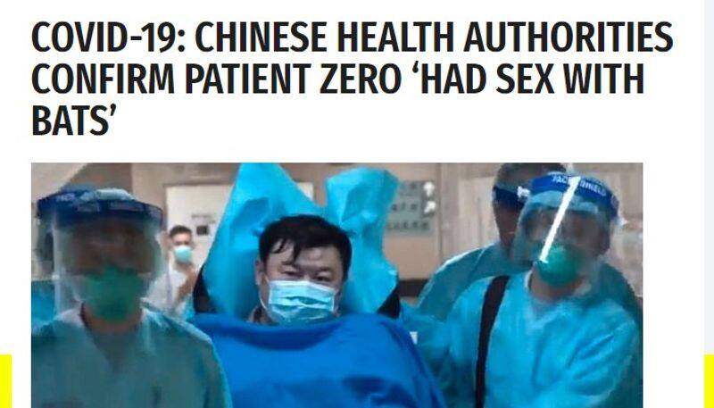 Fact Check Site Invents Story About COVID 19 Patient Zero Having Sex With Bats