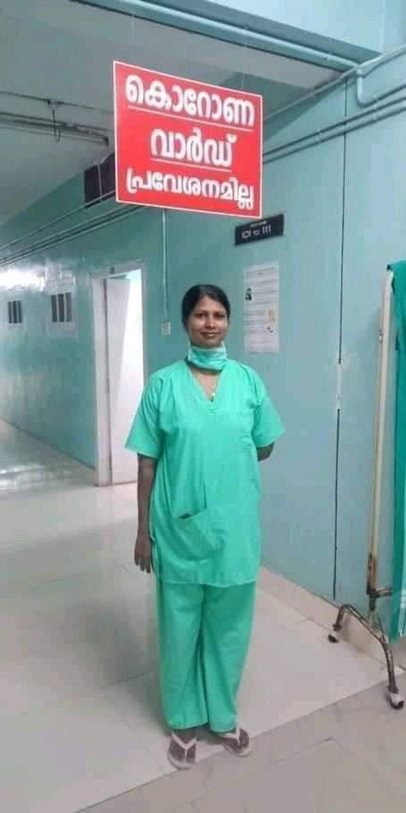 kerala nurse didnt went to her home for past 22 days and giving treatment to corona patients
