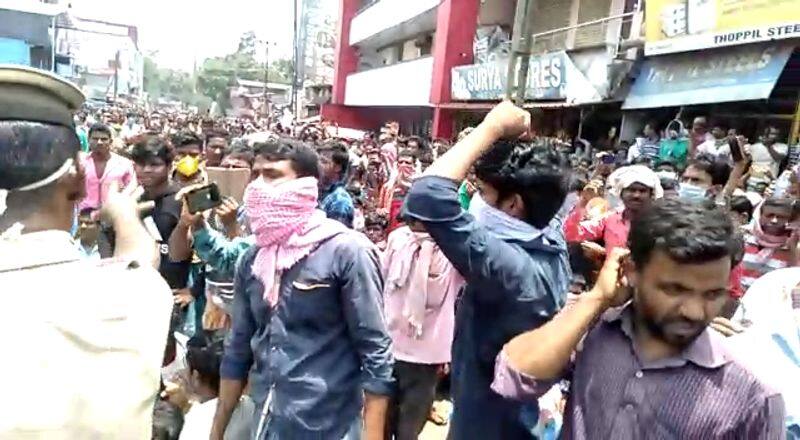 migrant workers protest in payippad