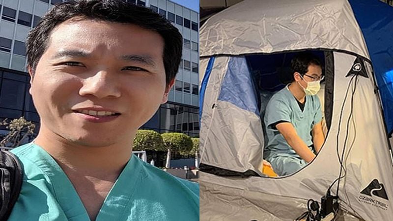 Doctors living in tents to protect wife and children from corona virus infection kps