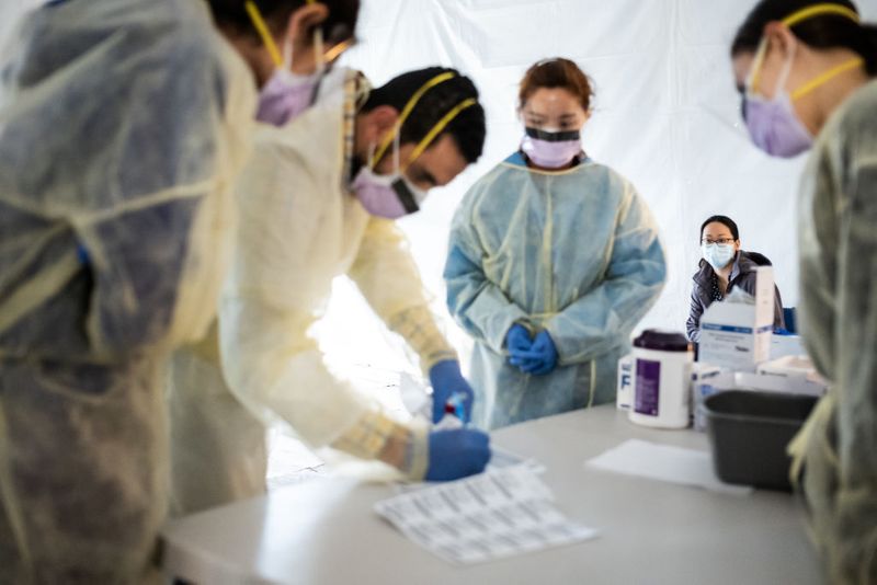 Doctors living in tents to protect wife and children from corona virus infection kps
