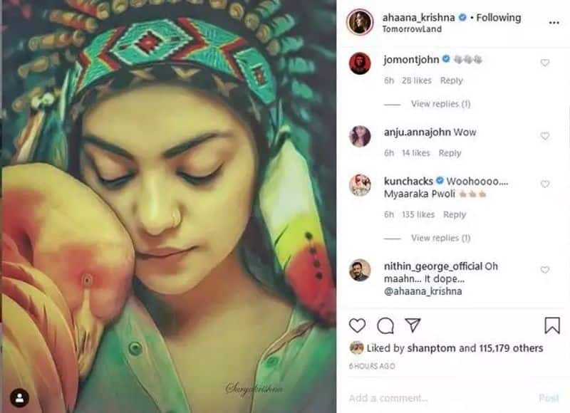 ahaana krishnakumars new photo post co stars with praising comments Instagram