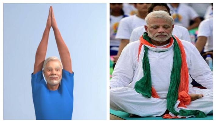 PM Narendra Modi shares 3D animated videos of him practising yoga PM Narendra Modi shares 3D animated videos of him practising yoga