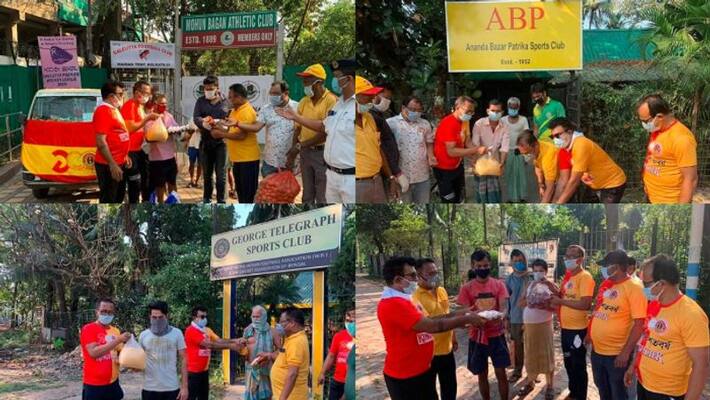 East Bengal provided relief materials to other clubs labours in the Kolkata Maidan East Bengal provided relief materials to other clubs labours in the Kolkata Maidan
