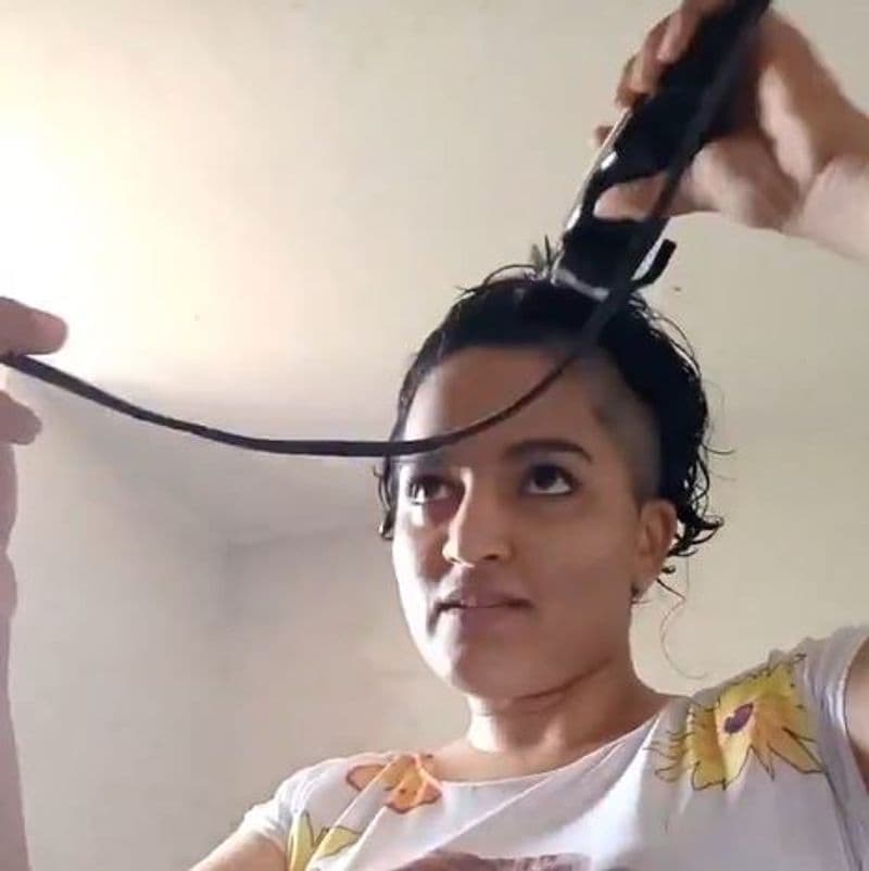 Kannada actress Sukrutha Wagle donates her hair for Cancer patients