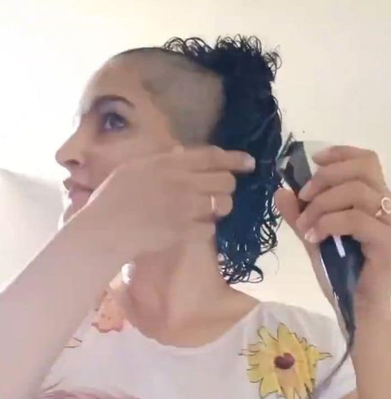 Kannada actress Sukrutha Wagle donates her hair for Cancer patients