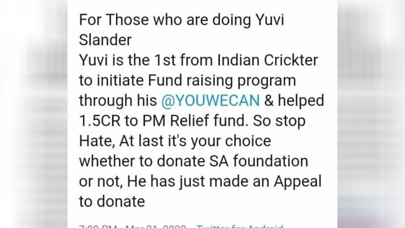हालांकि कई लोग युवराज और हरभजन के समर्थन में आए और बिना किसी भेदभाव के दान करने की बात कही।