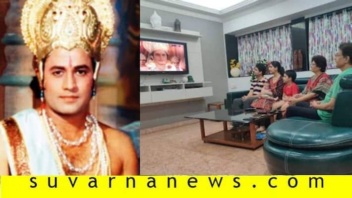 Arun Govil who acted as rama in show watches ramayan with family Arun Govil who acted as rama in show watches ramayan with family