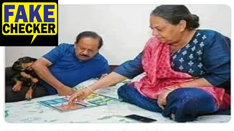 डॉ. हर्षवर्धन की यह फोटो एक साल पुरानी है और इसे अभी की बताकर गलत जानकारी फैलाई जा रही है।