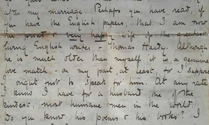 letter about thomas hardy written by second wife